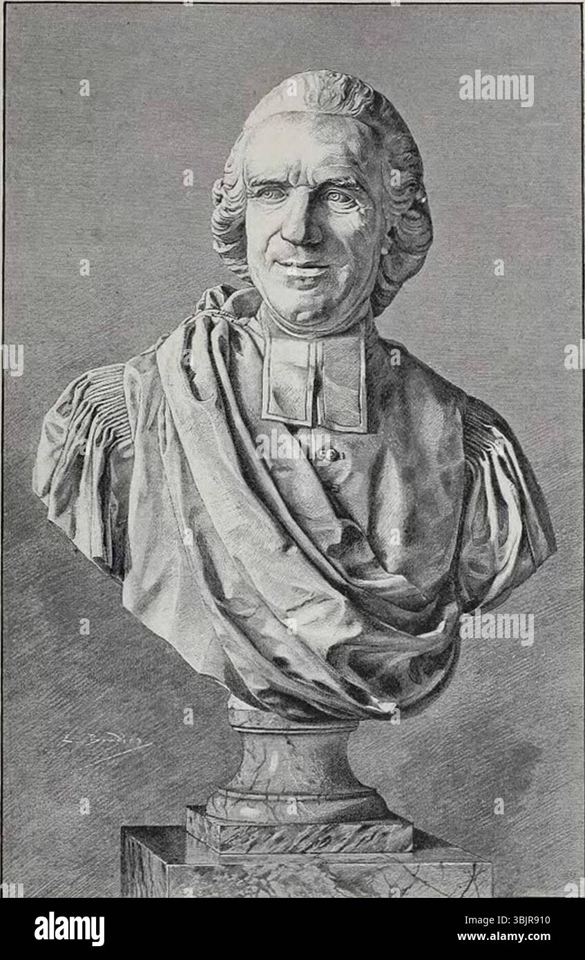 L'Abbé Jean-Louis Aubert (1731-1814) Moitte, Jean Guillaume (Ernte Seite 331). Stockfoto