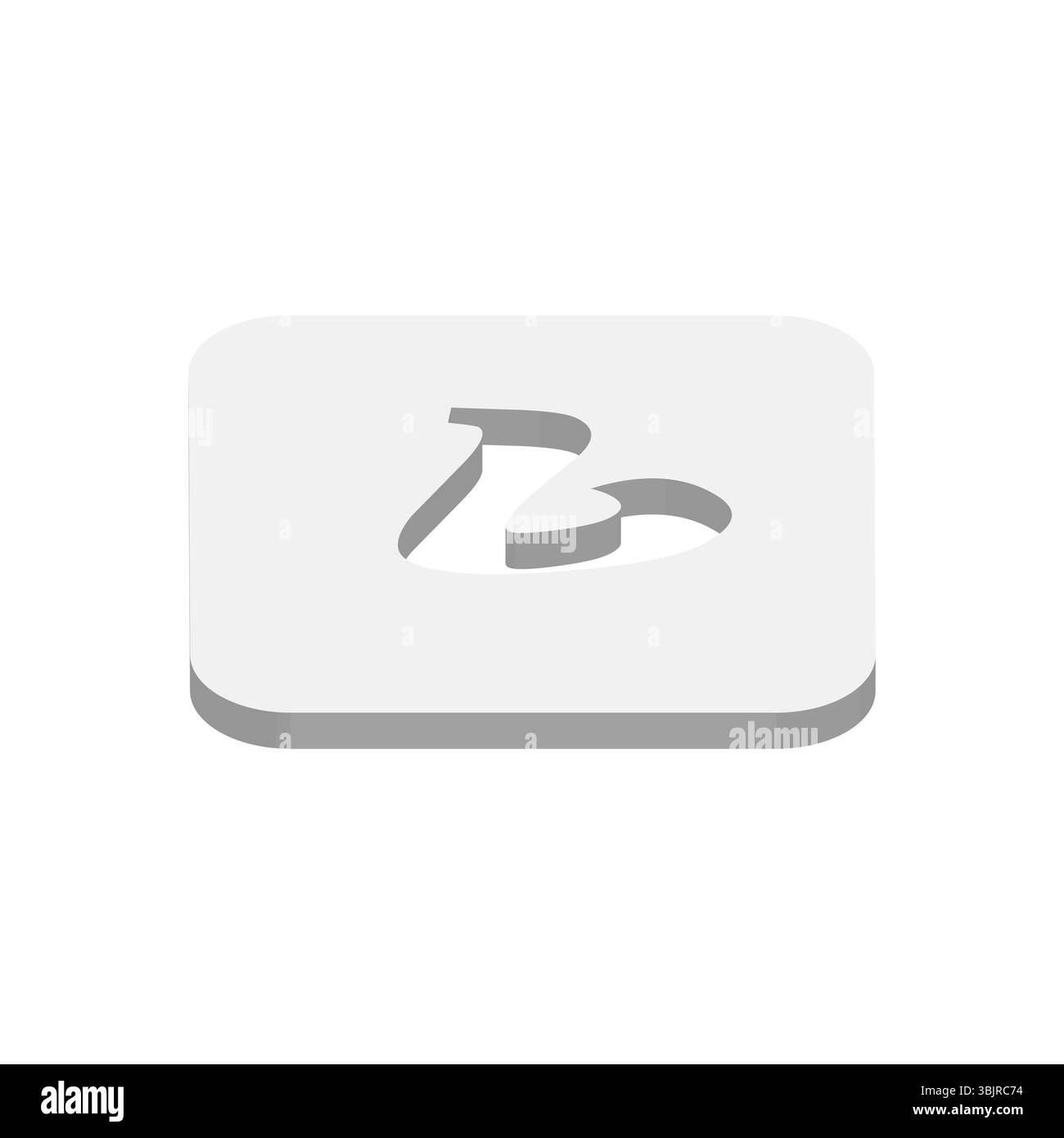 Symbol der Vimeo Social Media App. Abbildung des isometrischen 3D-Vektors. Stock Vektor