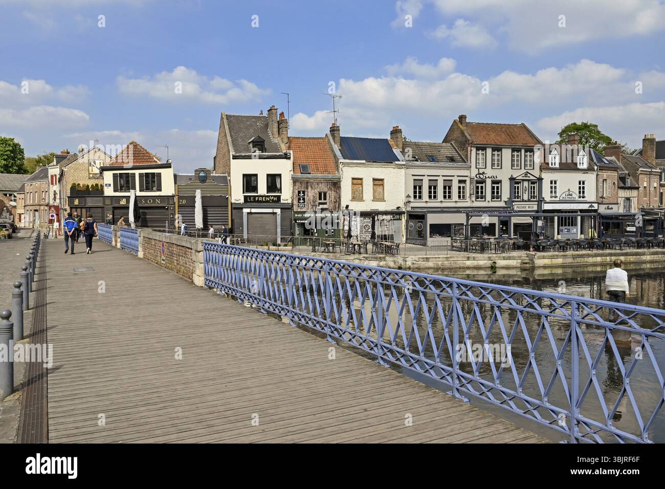 Brücke über die Somme, Amiens, Somme, Hauts-de-France, Frankreich, Europa Stockfoto
