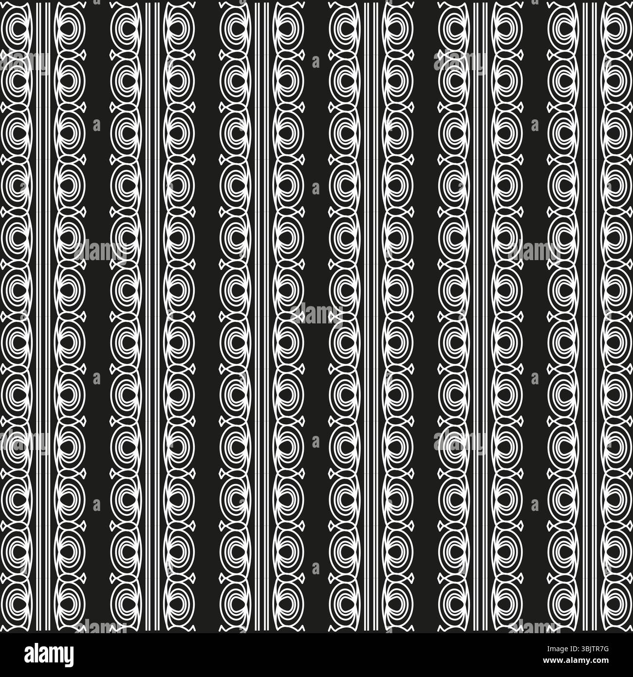 Vertikale Streifenstruktur. Schwarzweißes Muster. Wiederholte Linienelemente. Lineare Vektorstruktur. Stock Vektor