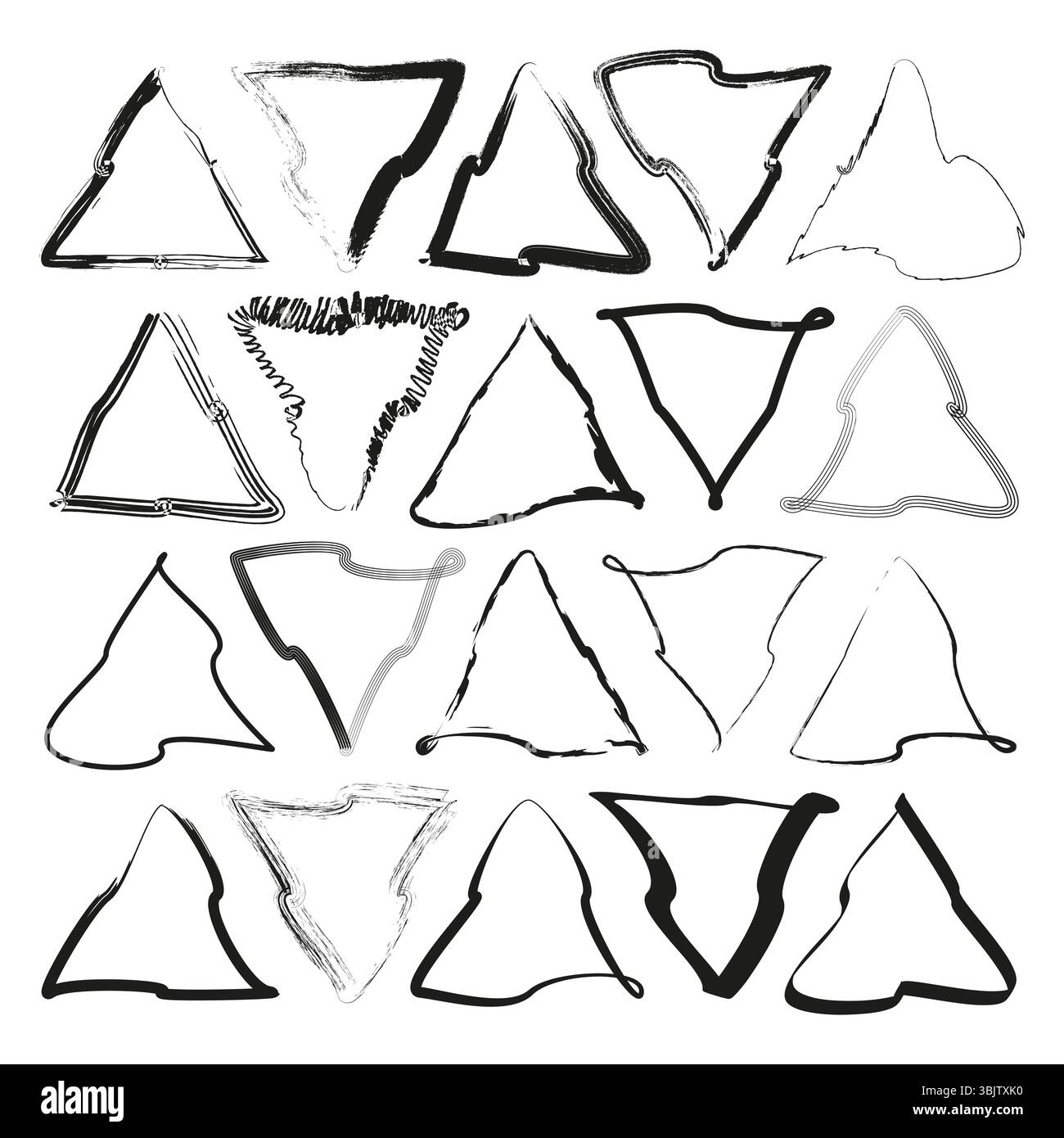 Abstraktes Dreiecksmuster. Array geometrischer Formen. Sich wiederholendes Vektormosaik. Modernes Design im Hintergrund. Stock Vektor