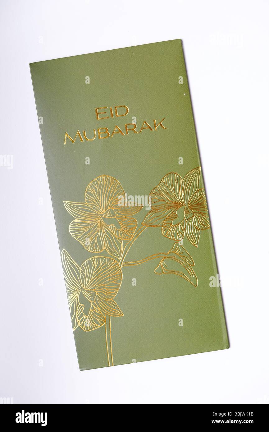 Nahaufnahme des THR-Hüllkurses. DIE Urlaubszulage für Eid al-Fitr- oder Lebaran-Tage ist gültig. Stockfoto