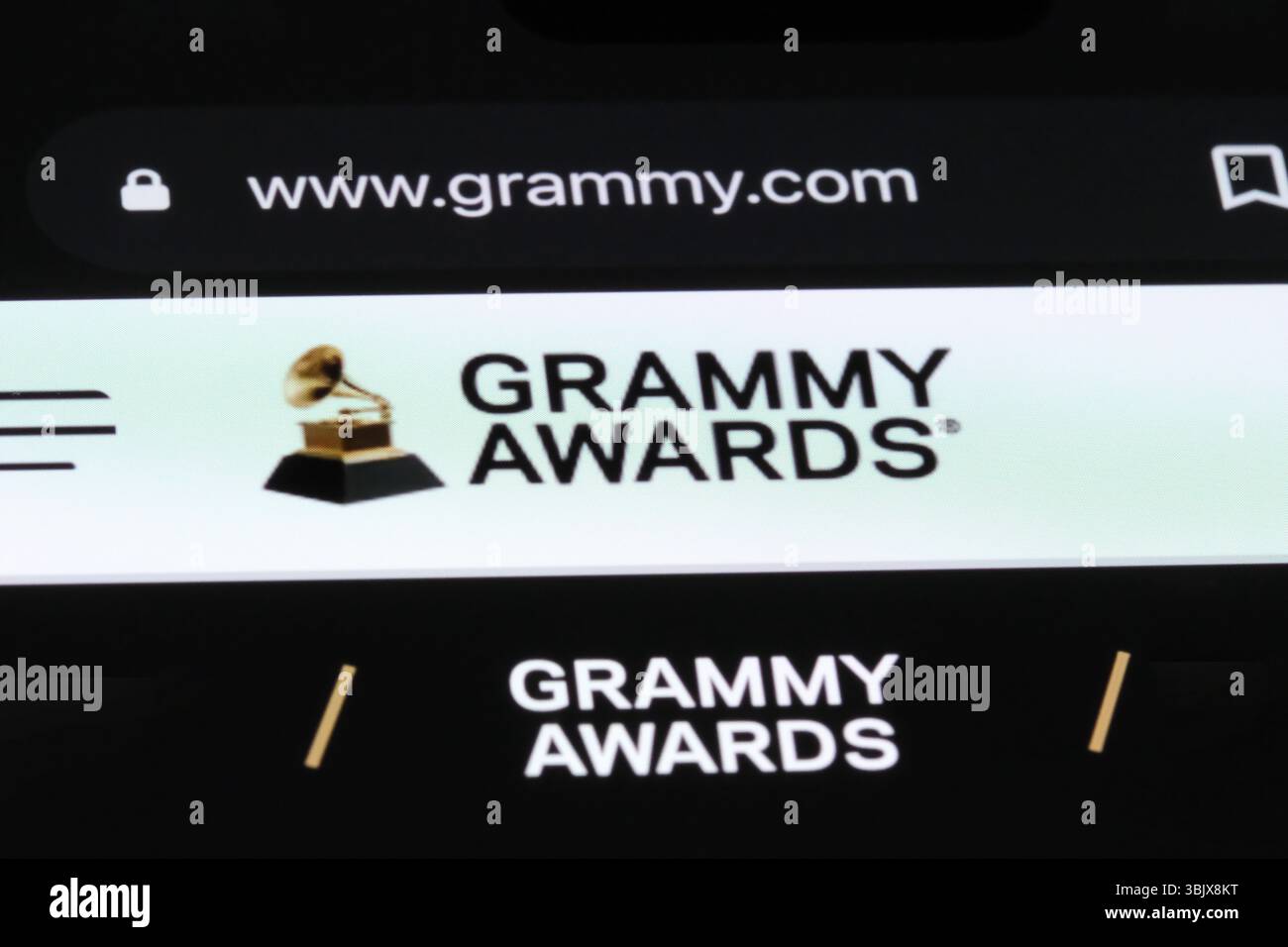 Shanghai, China - 13. März 2025: Grammy Awards Logo Stockfoto