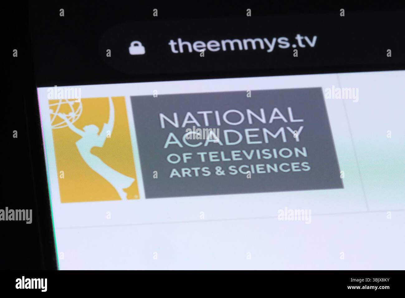 Shanghai, China, 13. März 2025: Logo der National Academy of Television Arts and Sciences (NATAS) Stockfoto