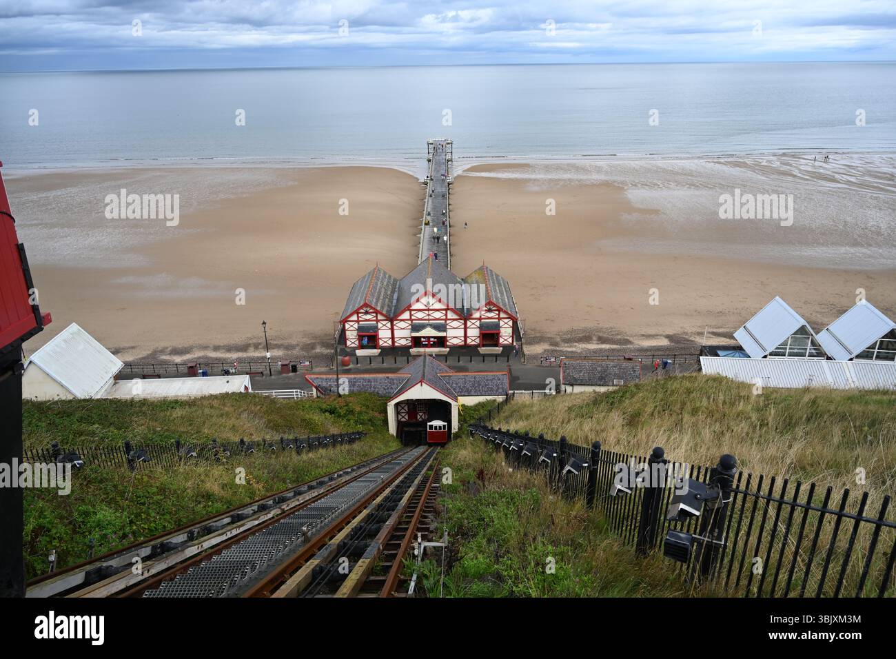 Saltburn Cliff Lift ist eine Standseilbahn in Saltburn by the Sea, North Yorkshire Coast Stockfoto