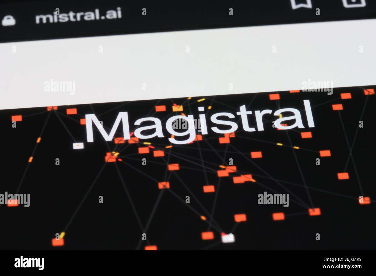 Shanghai, China-12. Juni 2025: Magistralmodell von Mistral AI Stockfoto