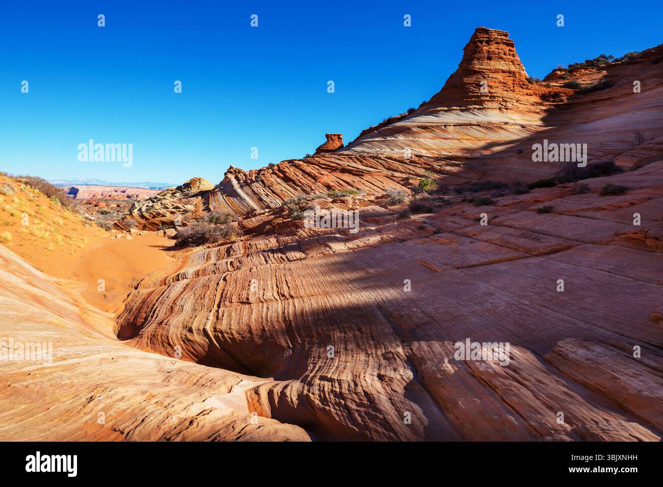 Die Escalante-Wüste ist eine Wüstenebene im Südwesten des US-Bundesstaates Utah. Er ist bekannt für seine bizarre Sandsteinformation Stockfoto