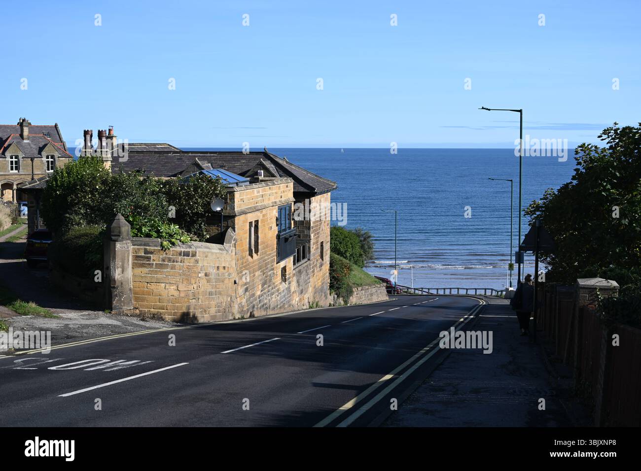Saltburn Road, Saltburn by the Sea. Stockfoto