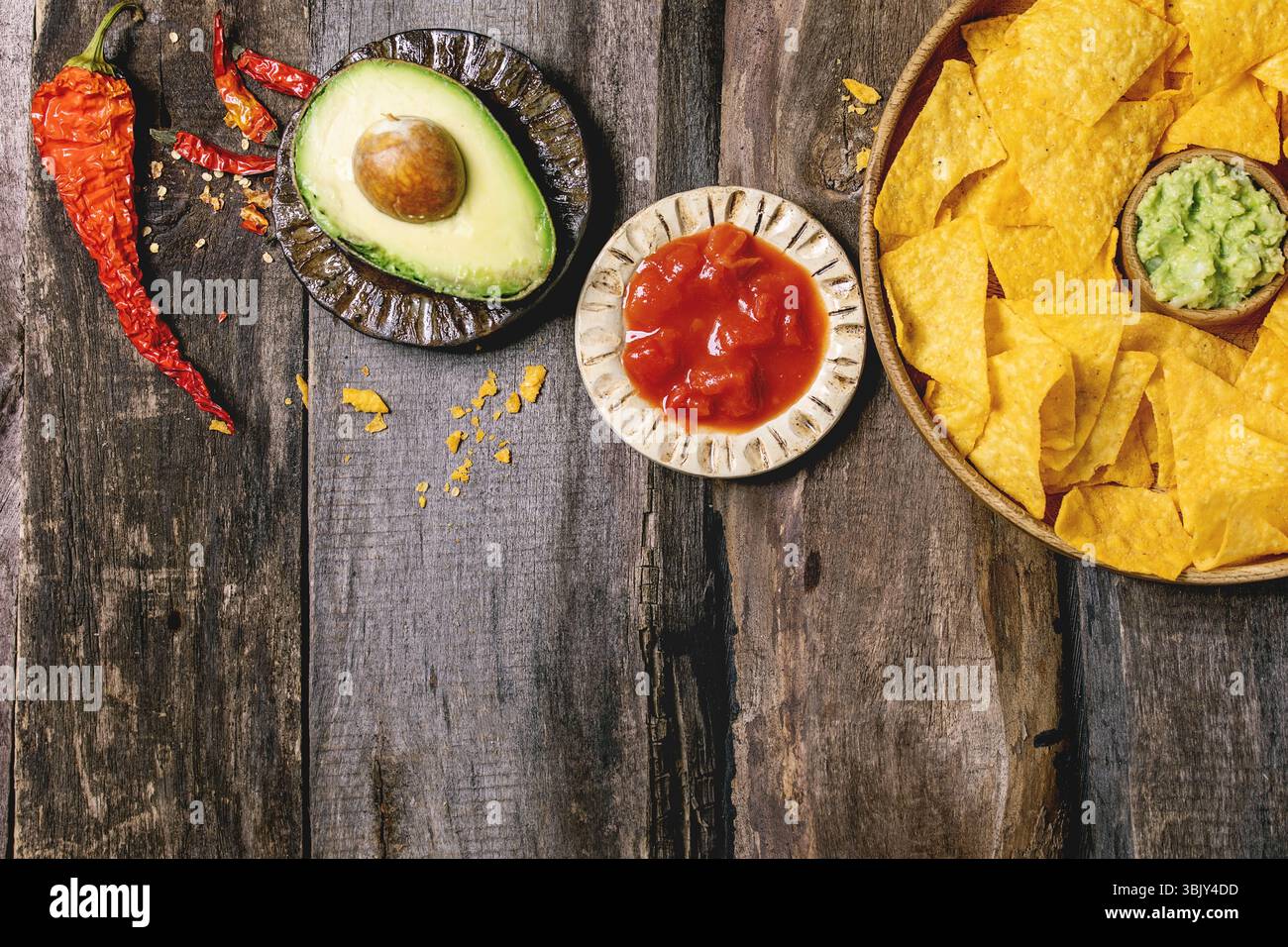 Tortilla-Nacho-Chips Stockfoto