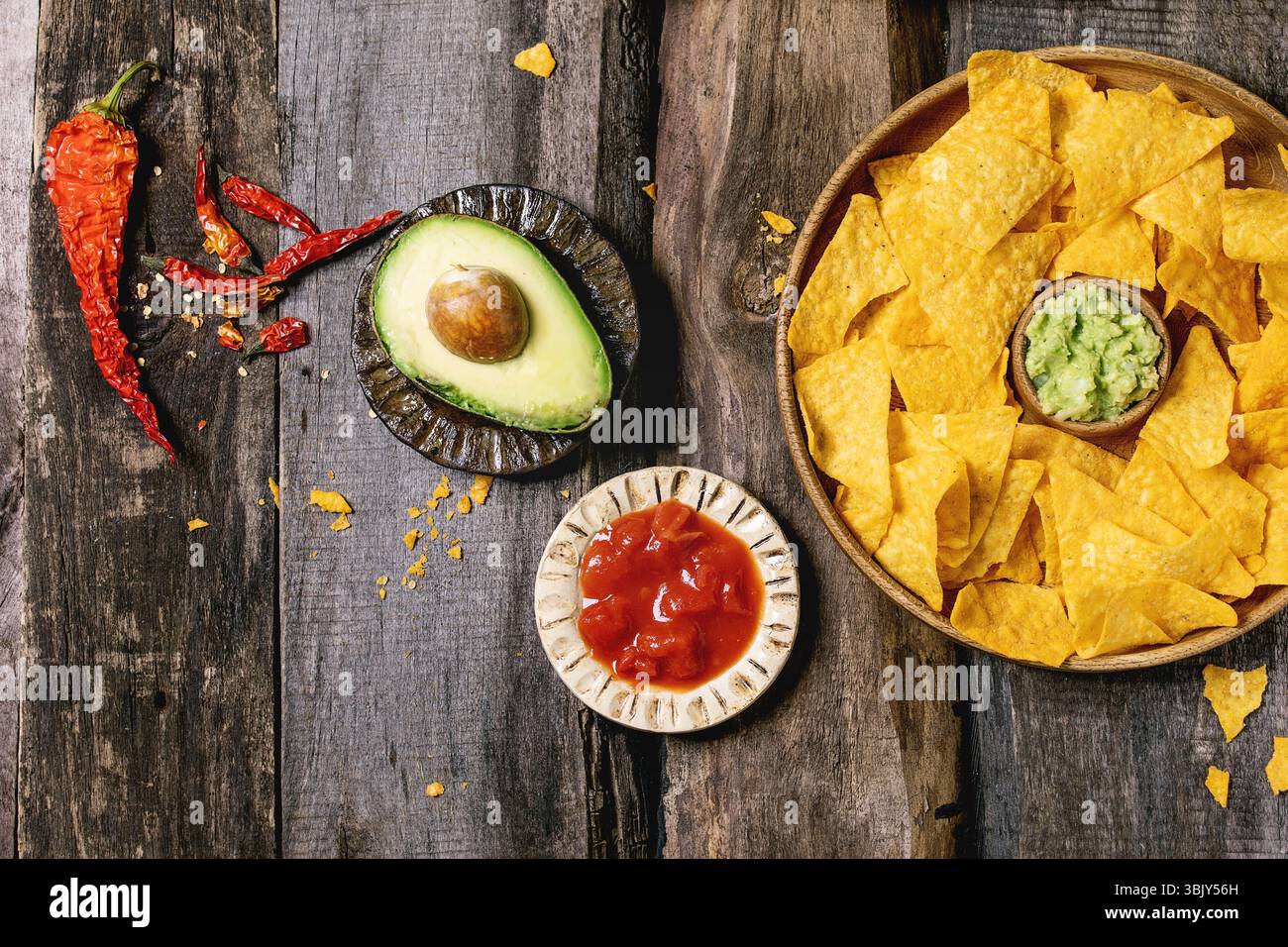 Tortilla-Nacho-Chips Stockfoto