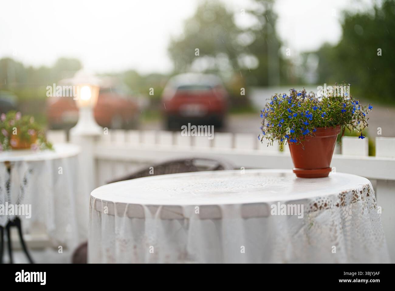 Straßencafés im Sommer. Stockfoto