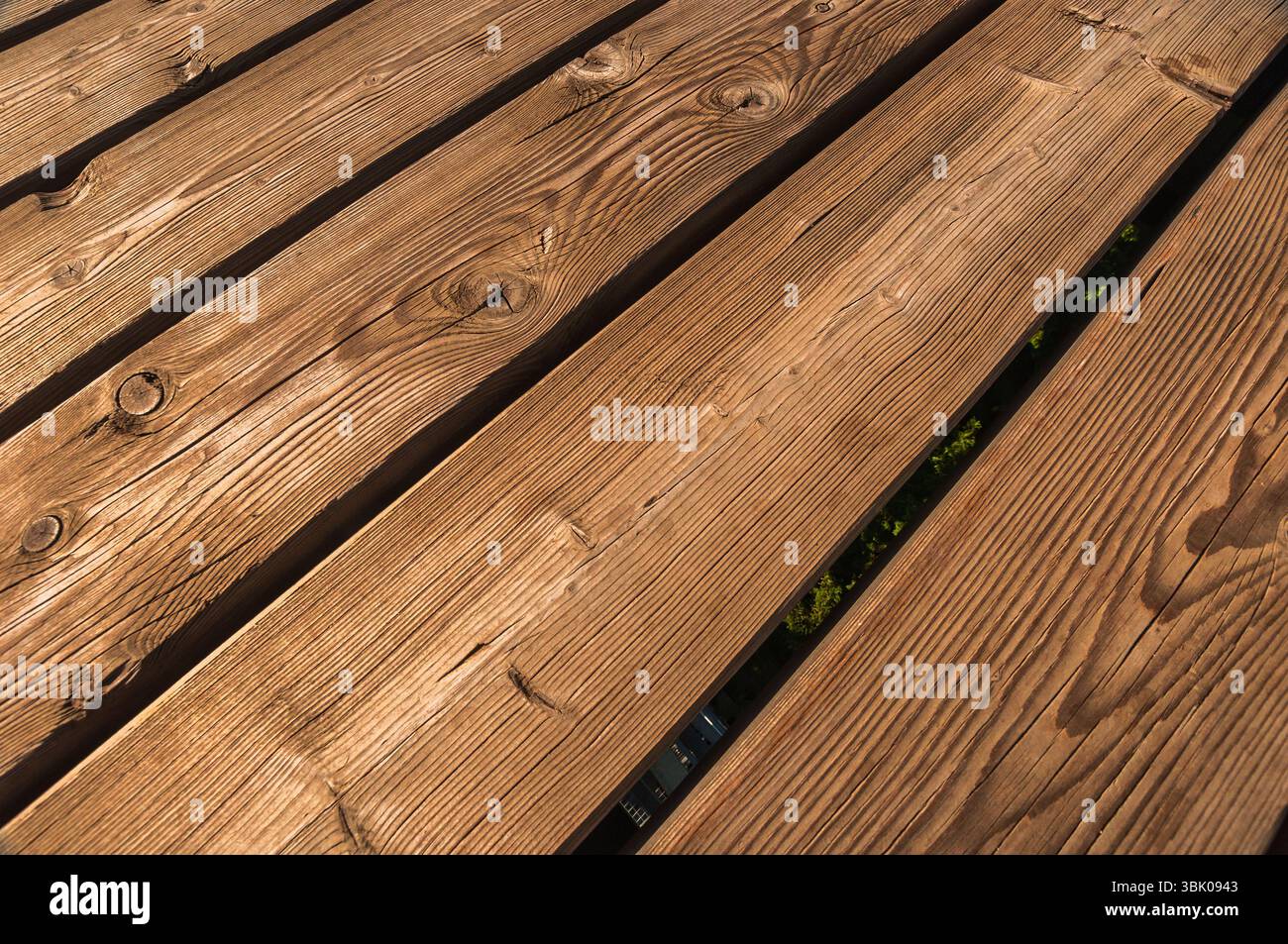 Nahaufnahme Foto von hölzernen Bodenplatten Stockfoto