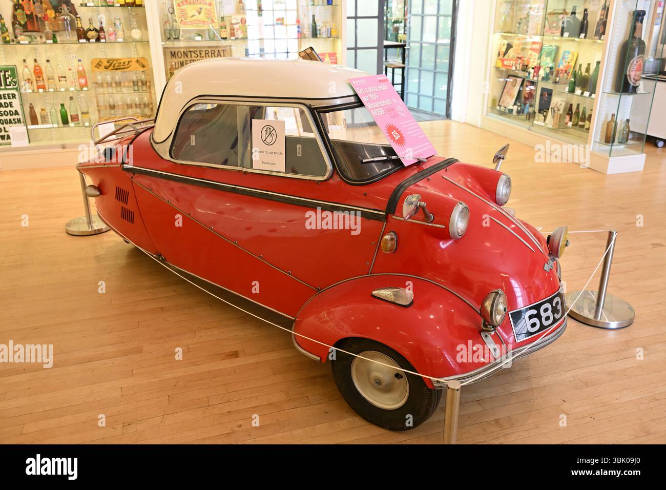 Ein Messerschmitt KR200 aus den 1950er Jahren im Museum of Brands in London, Großbritannien Stockfoto