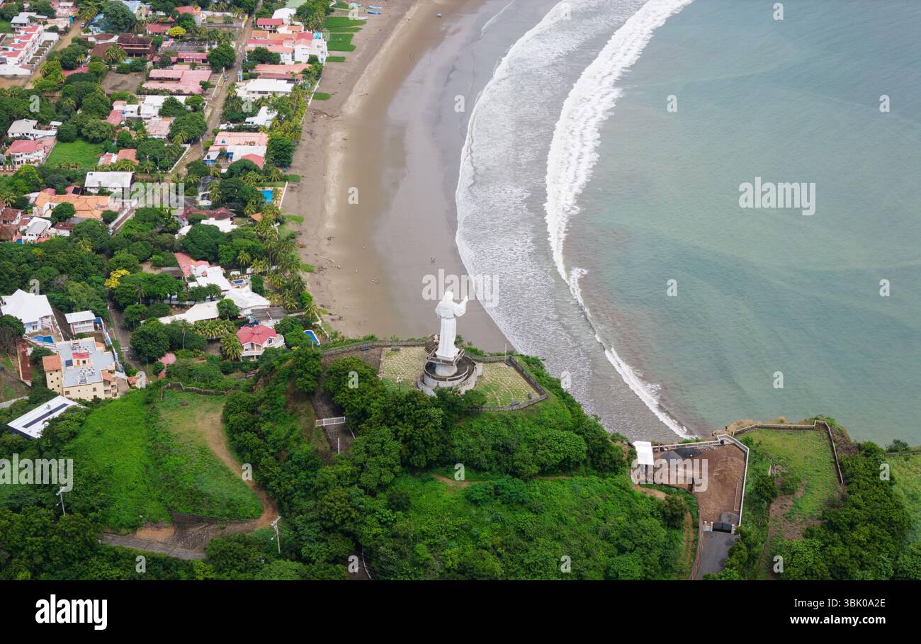 Reiseziel in San Juan Del sur Nicaragua aus der Luft mit Drohnen Stockfoto