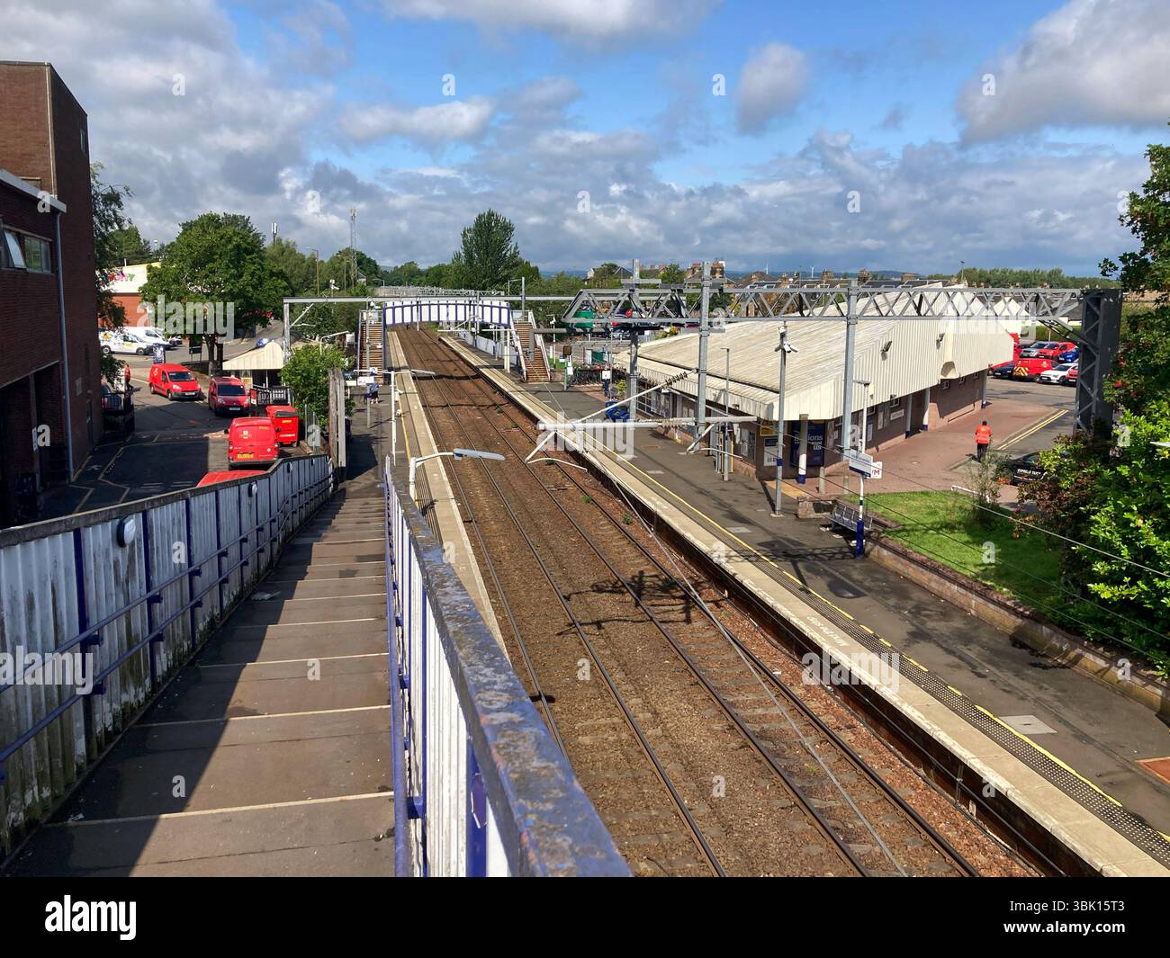 Bahnhof Falkirk Grahamston, Falkirk, Schottland - Smartphone-aufgenommenes Stockfoto