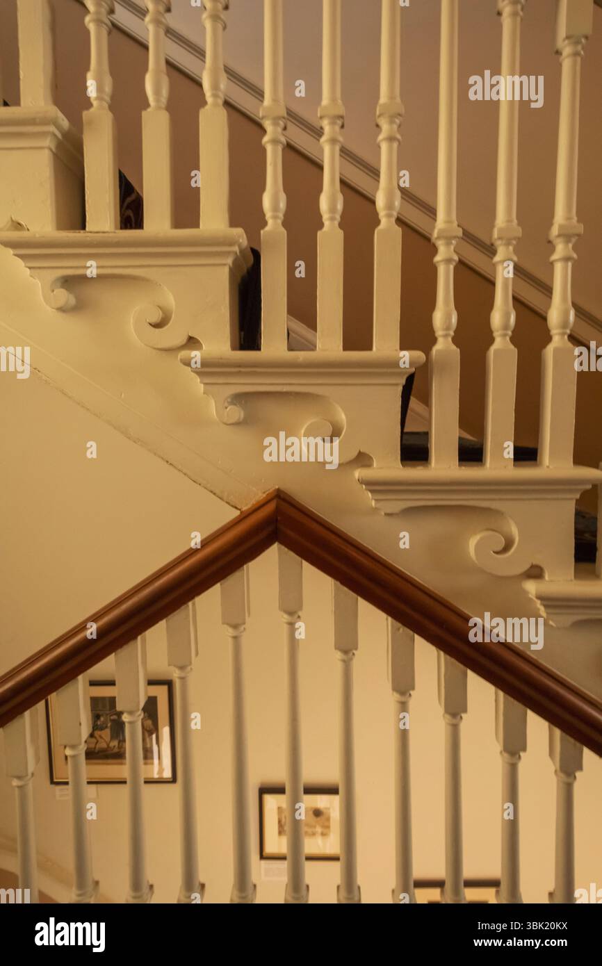 England, Somerset, Bath, Herschel Museum of Astronomy, Inneres der georgianischen Treppe Stockfoto