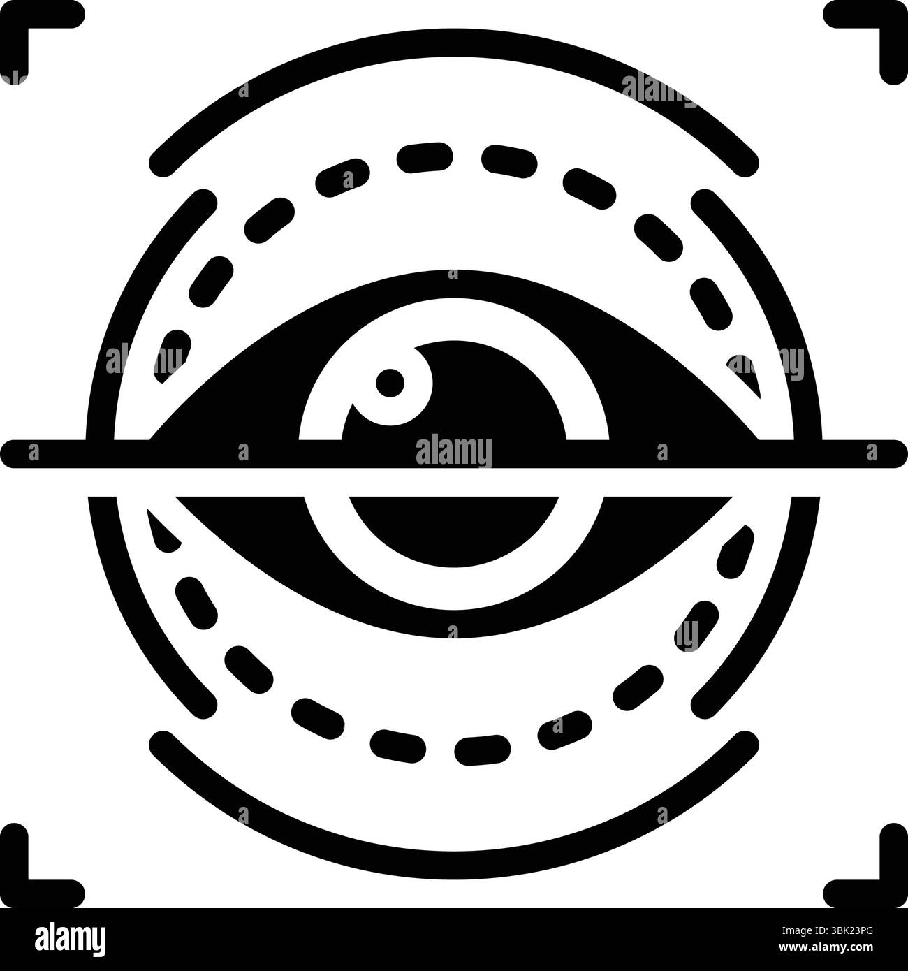 Symbol für Iriserkennung, Iris Stock Vektor