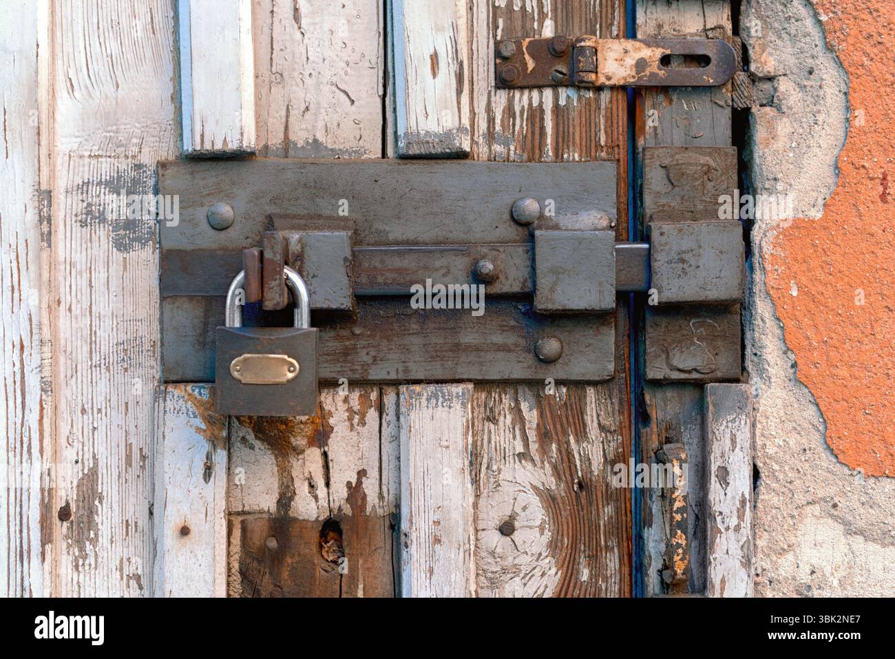 Rostiges Metall Textur Nahaufnahme Foto als Hintergrund Stockfoto