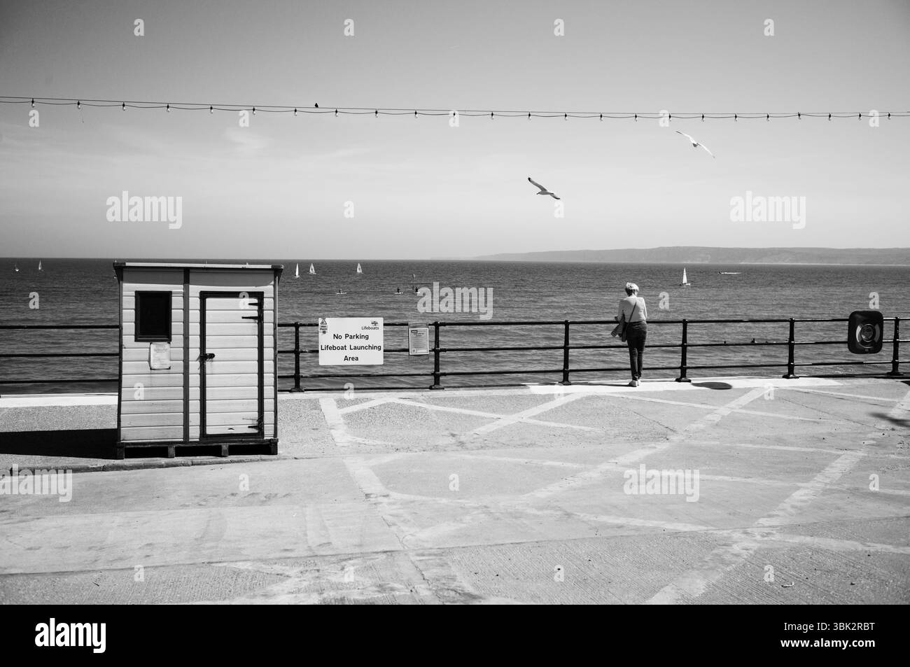Blick auf das Meer bei Coble Landing, Filey Stockfoto