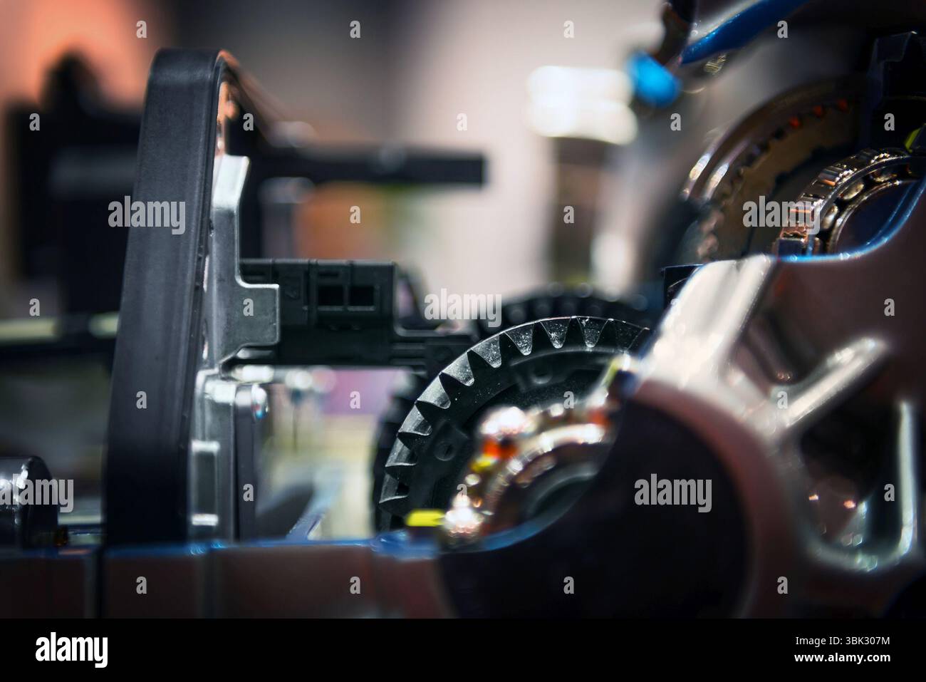 Detail-Foto von einem sauberen Automotor Stockfoto