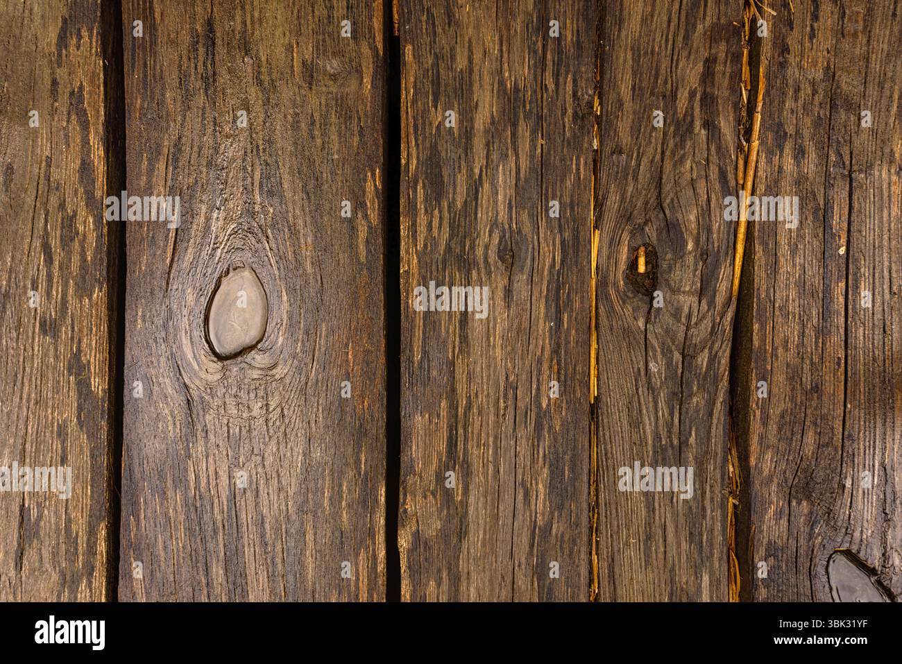 Braunes Holzzaun Nahaufnahme Foto als Hintergrund Stockfoto