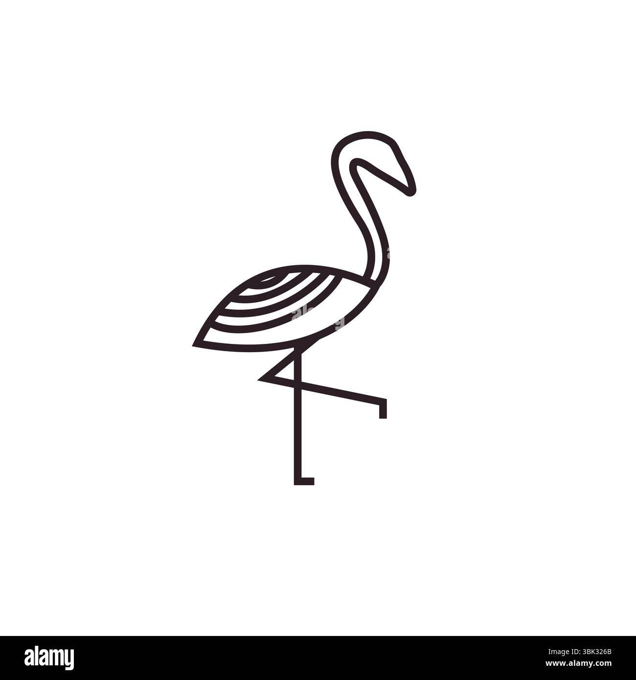 flamingo Vogel Emoji Symbol Symbol Symbol Vektor Illustration Stock Vektor