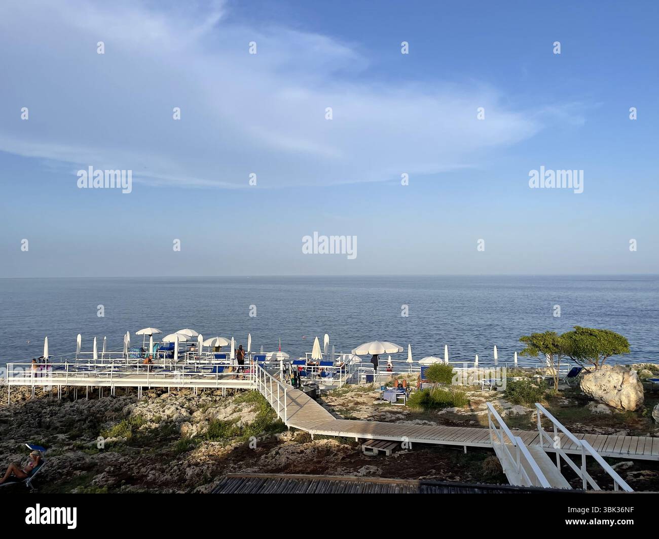 Urlaub am Wasser in Andrano, Italien Stockfoto