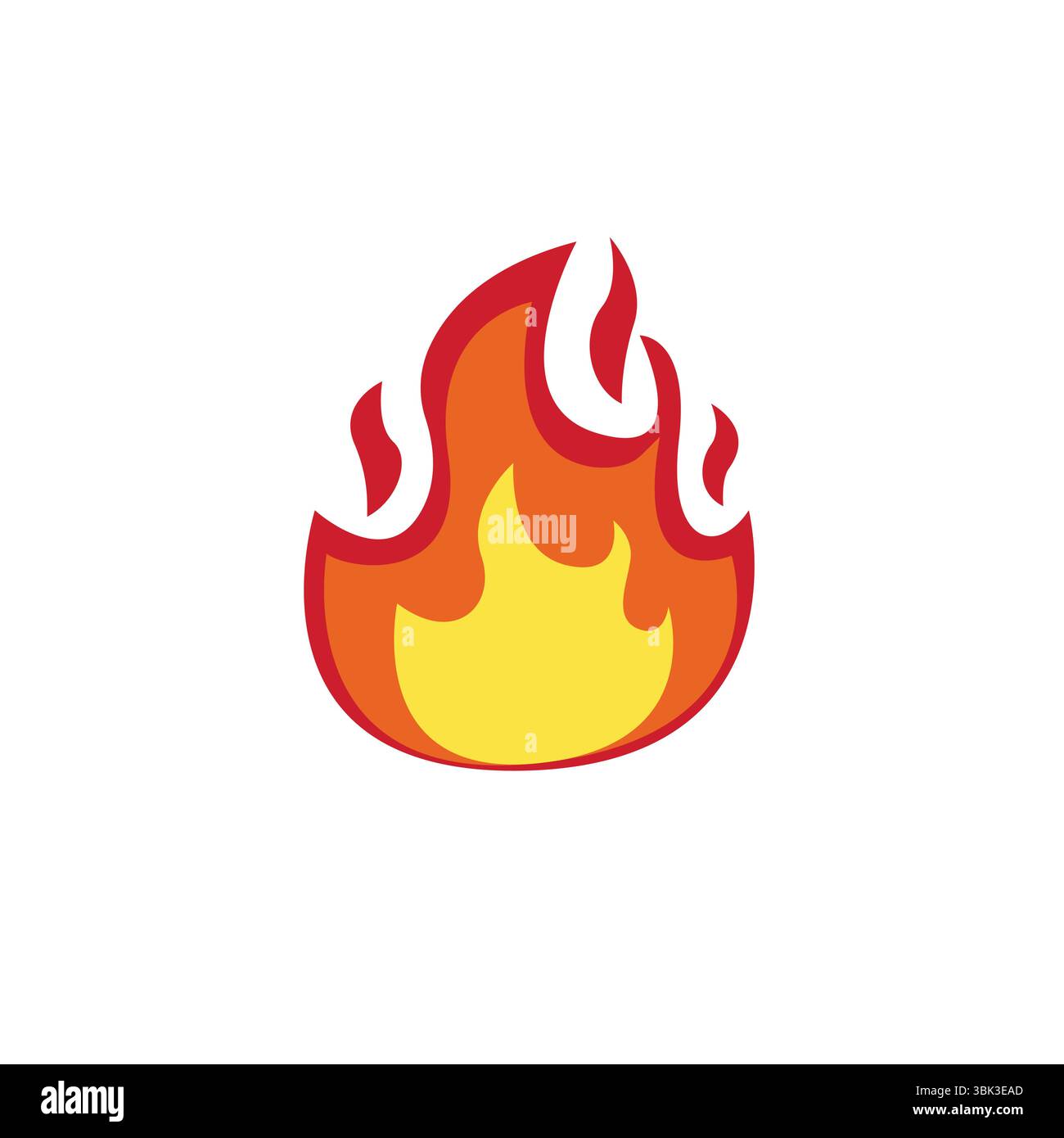 Feuer heiße Flamme Lagerfeuer beleuchtet Emoji Symbol Symbol Symbol Vektor Illustration Stock Vektor
