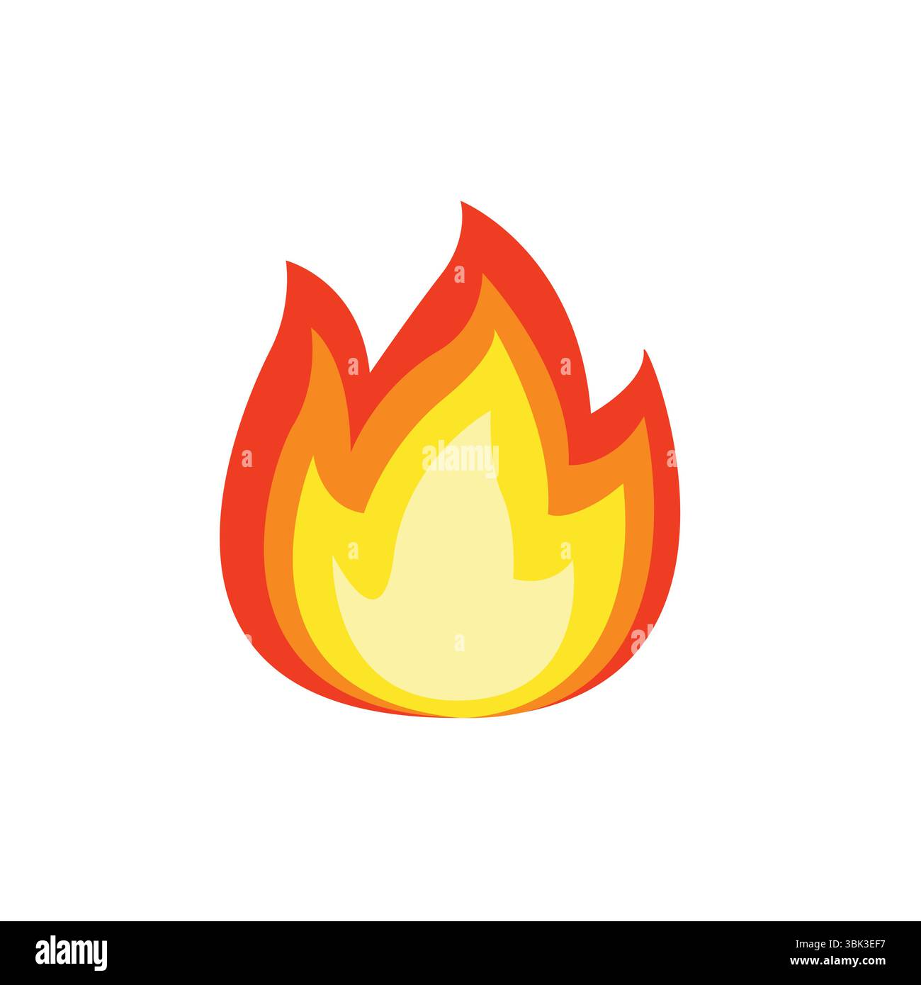 Feuer heiße Flamme Lagerfeuer beleuchtet Emoji Symbol Symbol Symbol Vektor Illustration Stock Vektor