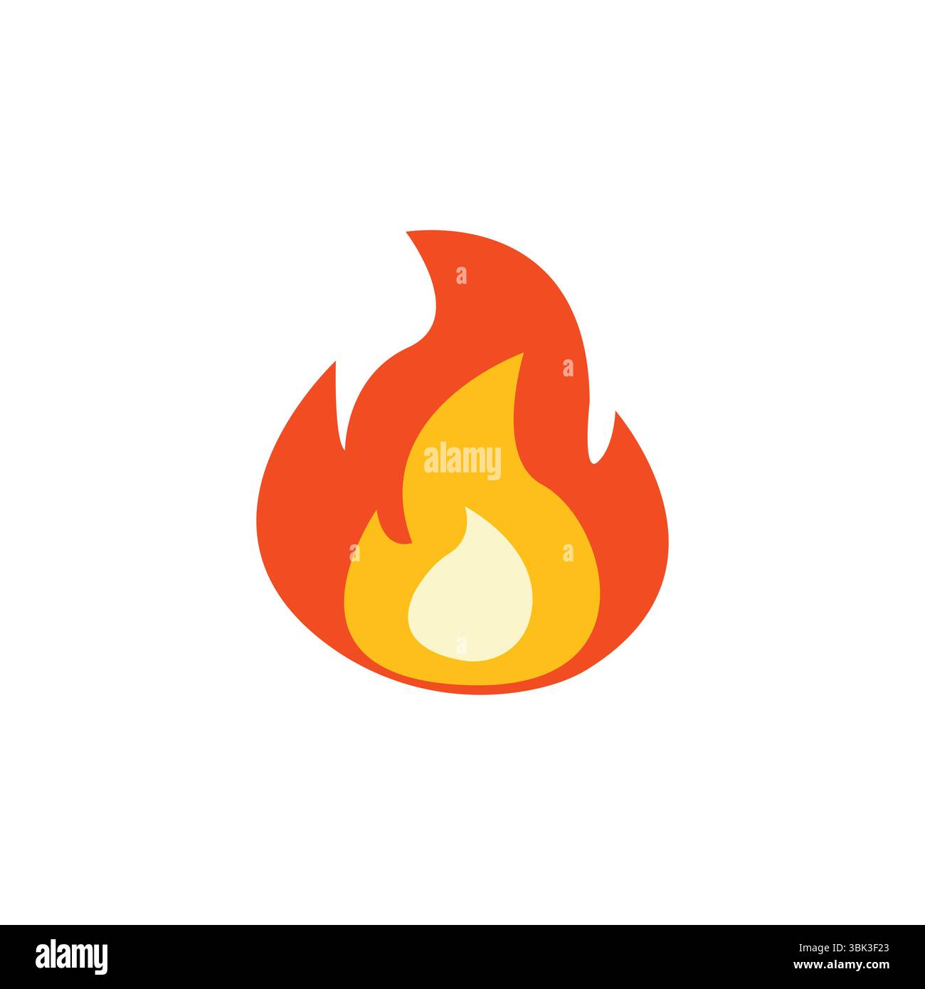 Feuer heiße Flamme Lagerfeuer beleuchtet Emoji Symbol Symbol Symbol Vektor Illustration Stock Vektor