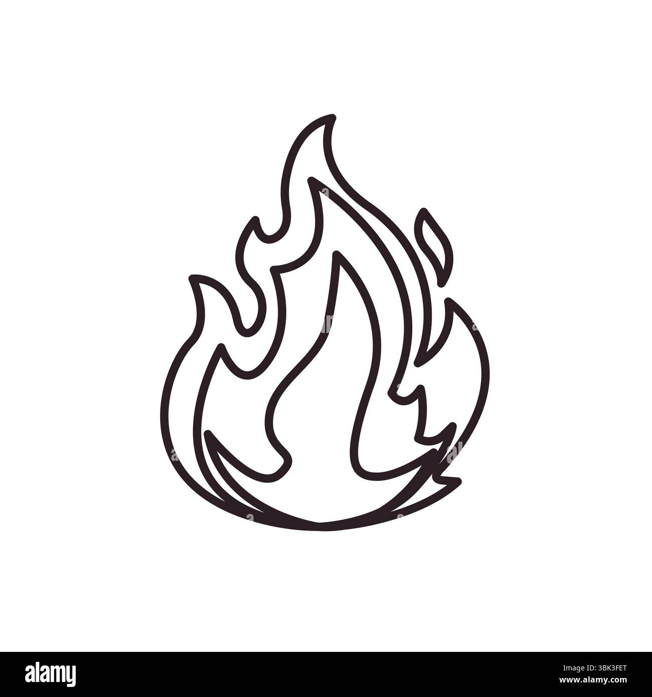 Feuer heiße Flamme Lagerfeuer beleuchtet Emoji Symbol Symbol Symbol Vektor Illustration Stock Vektor