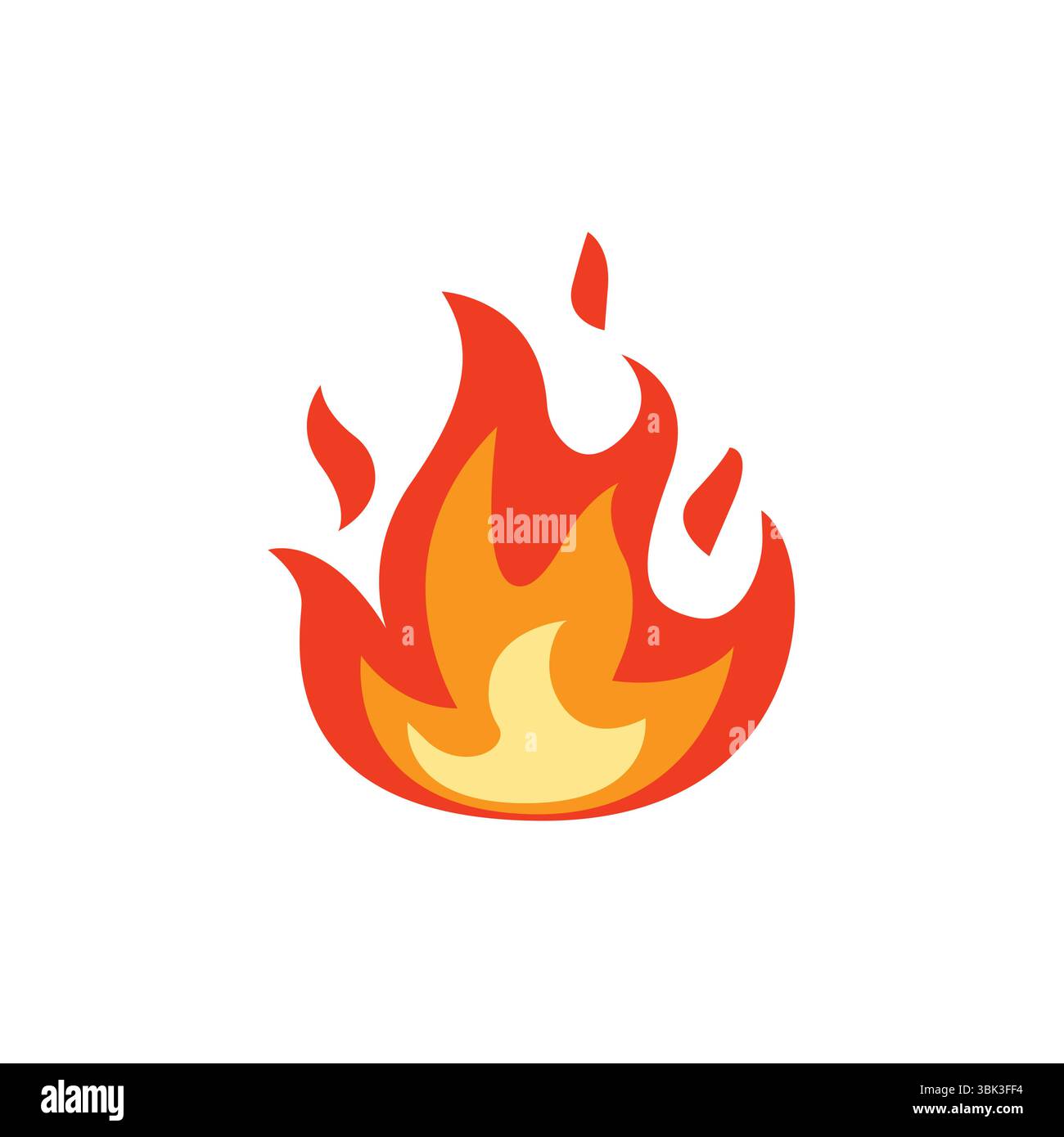 Feuer heiße Flamme Lagerfeuer beleuchtet Emoji Symbol Symbol Symbol Vektor Illustration Stock Vektor