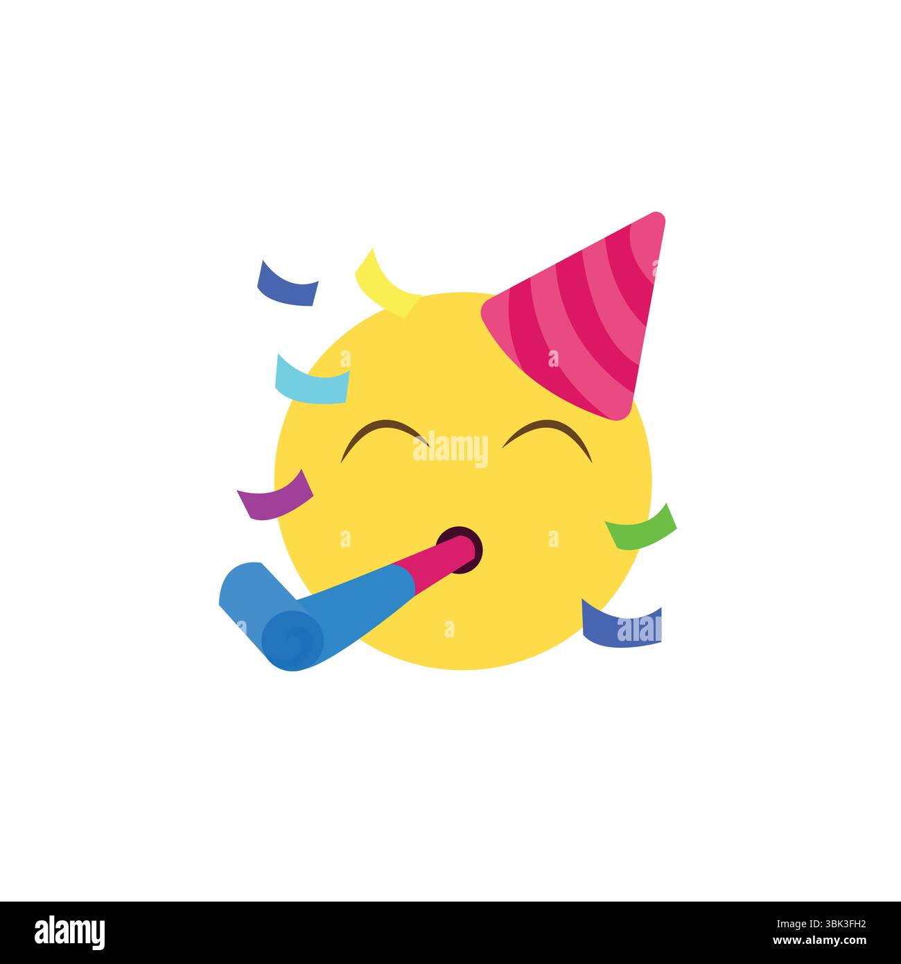 Party Gesicht Emoji Symbol Symbol Symbol Vektor Illustration Stock Vektor