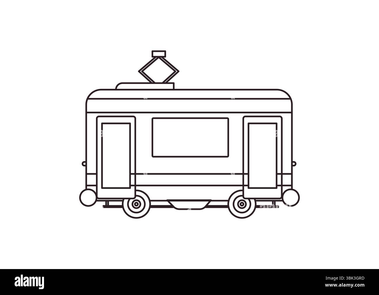 Tram Emoji Symbol Symbol Symbol Vektor Illustration Stock Vektor