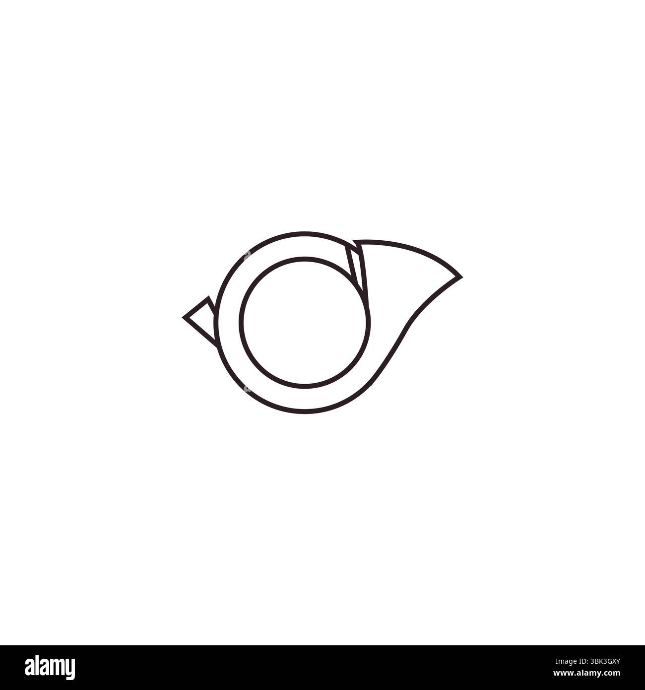 Posthorn Emoji Symbol Zeichen Symbol Vektor Illustration Stock Vektor