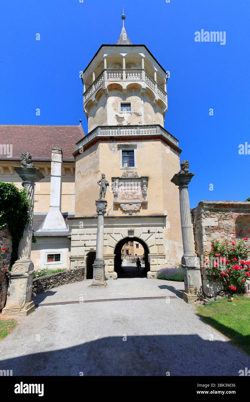 Das Renaissanceschloss Rosenburg im Waldviertel in Niederösterreich Stockfoto