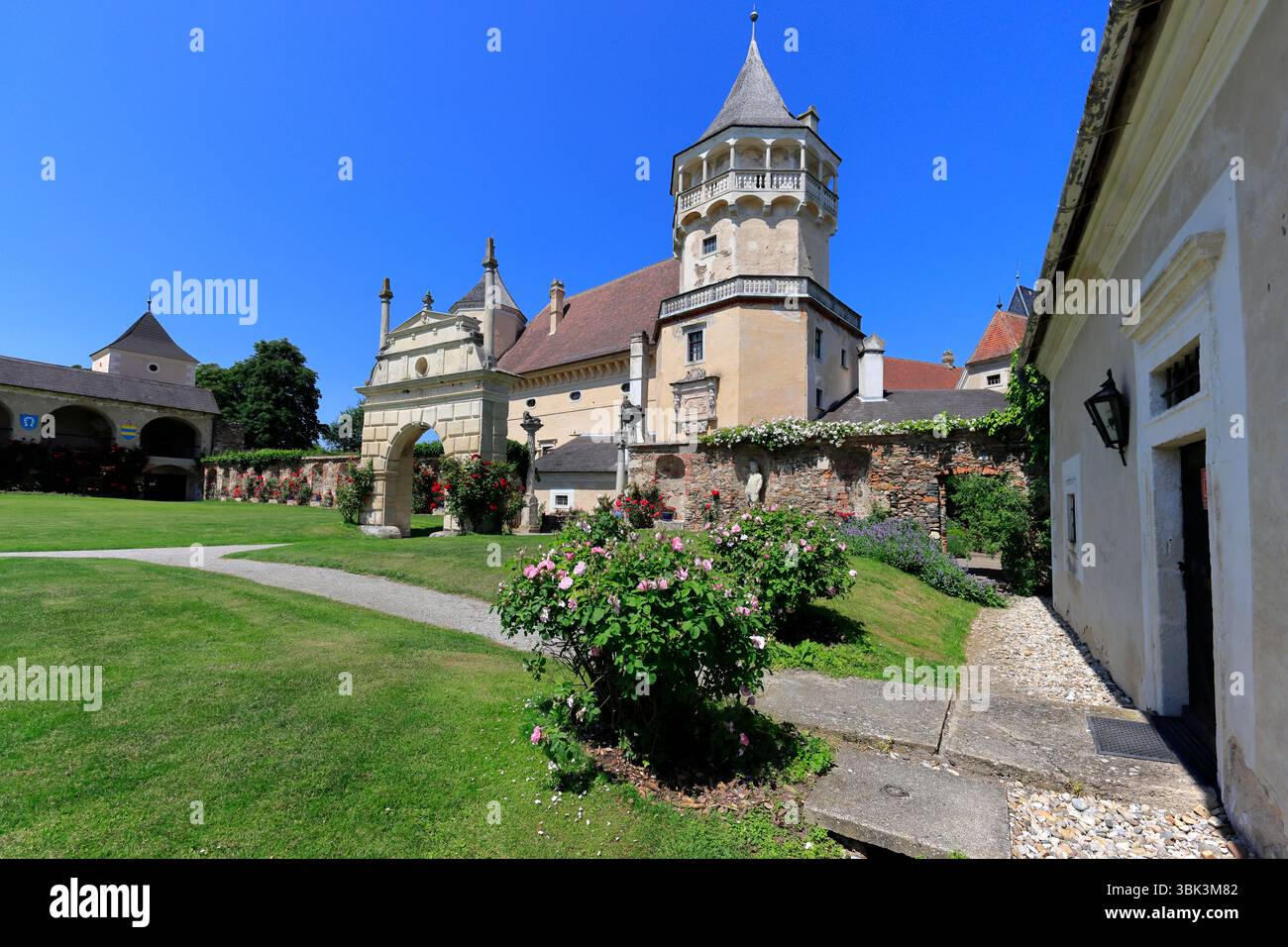 Das Renaissanceschloss Rosenburg im Waldviertel in Niederösterreich Stockfoto