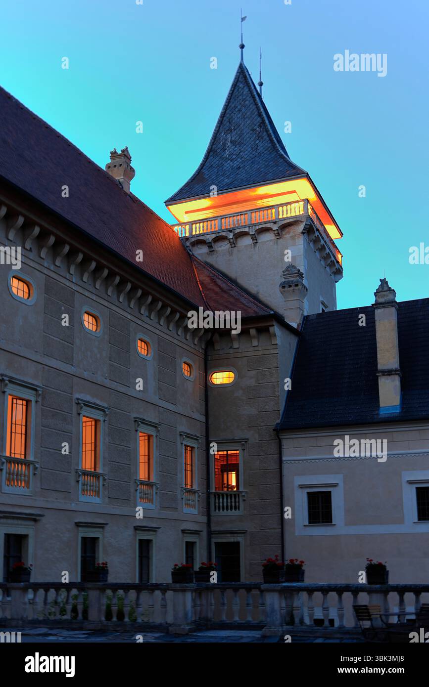 Das Renaissanceschloss Rosenburg im Waldviertel in Niederösterreich Stockfoto