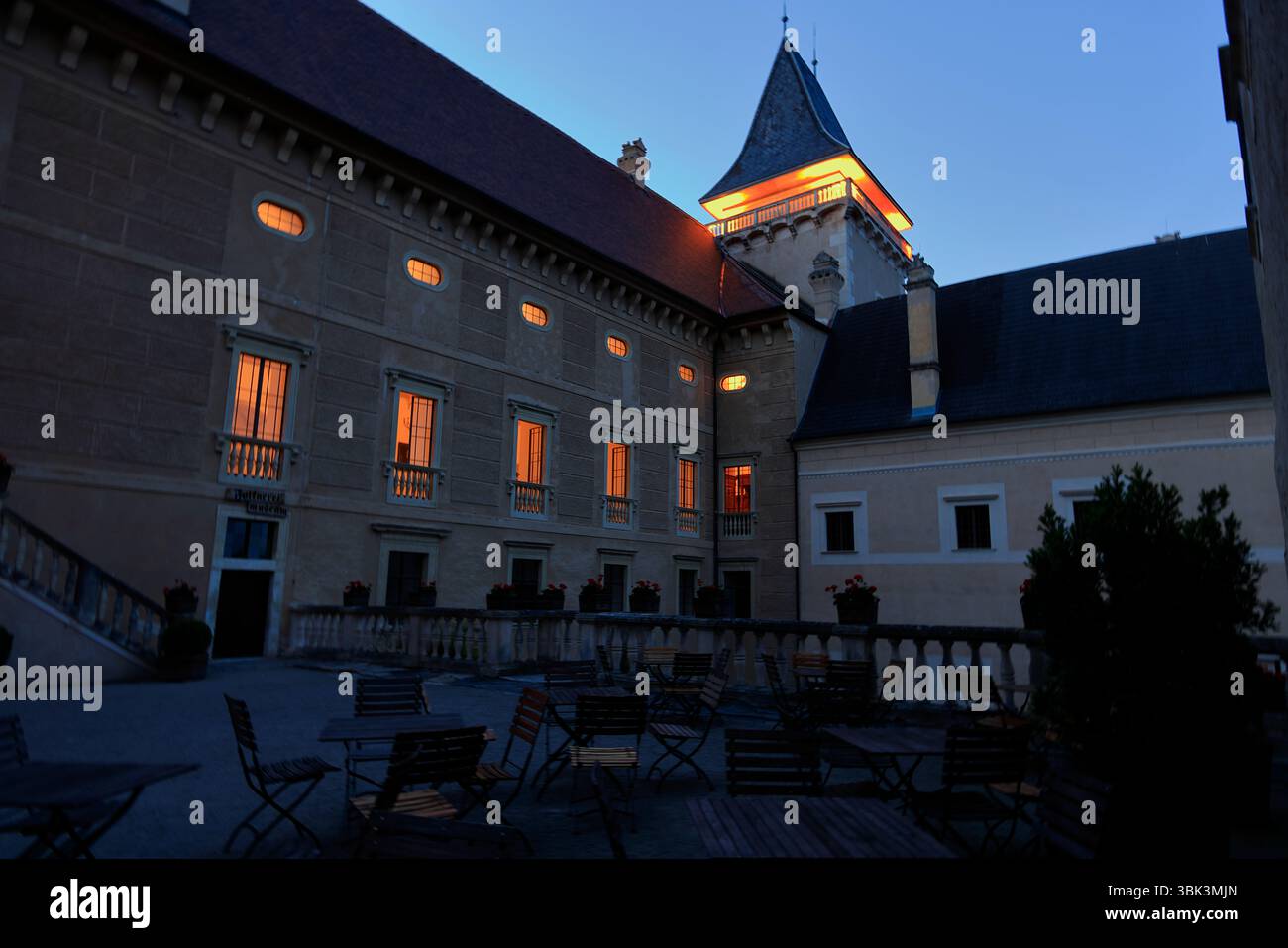 Das Renaissanceschloss Rosenburg im Waldviertel in Niederösterreich Stockfoto