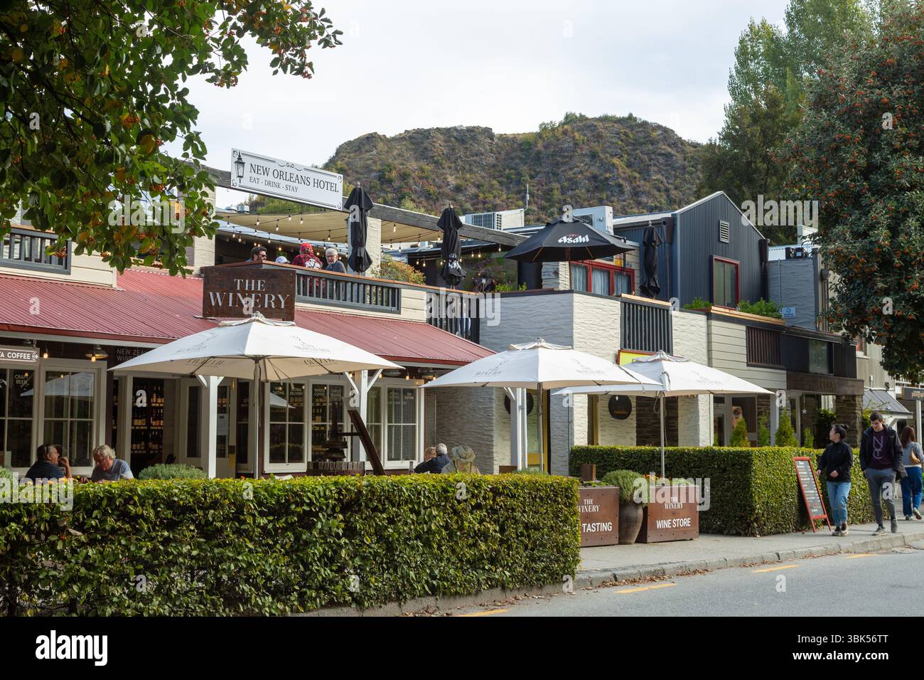 Arrowtown Restaurants und Weinbars Arrowtown, Otago, Neuseeland Stockfoto
