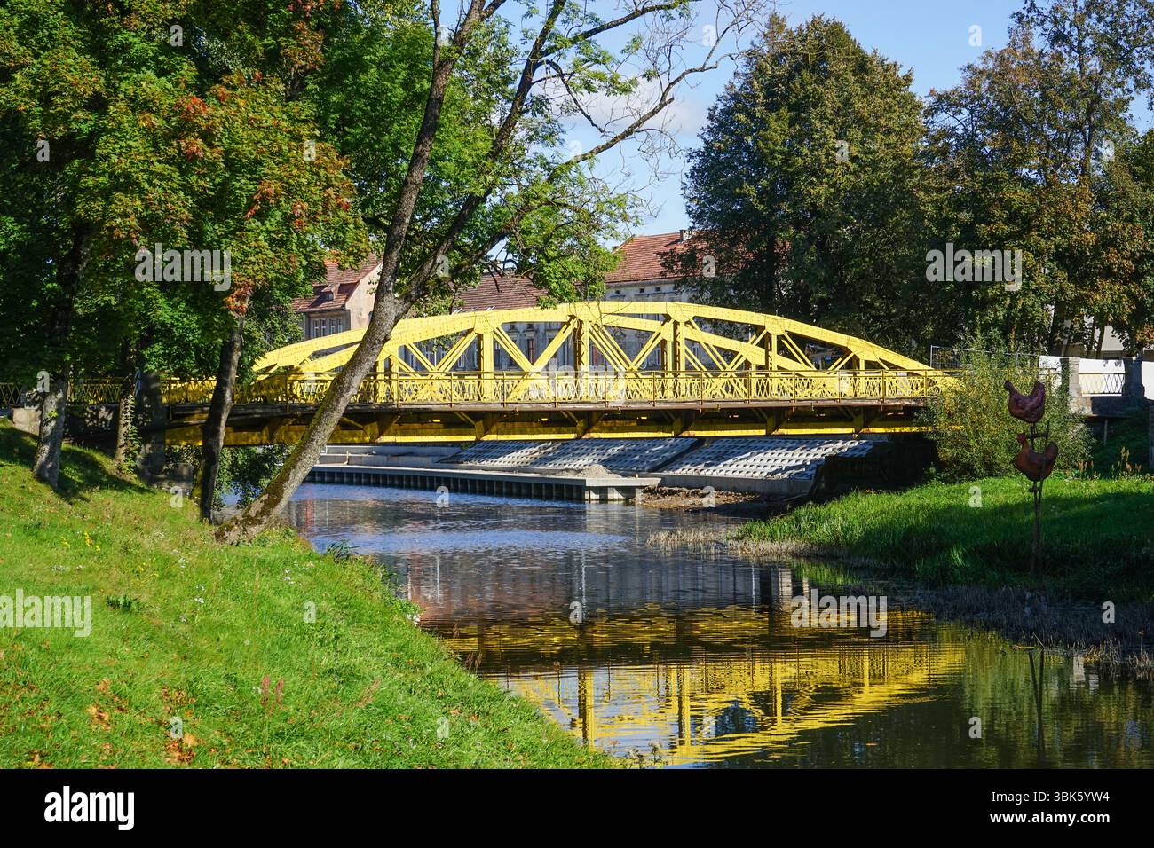 Brücke in Šilutė, Litauen Stockfoto