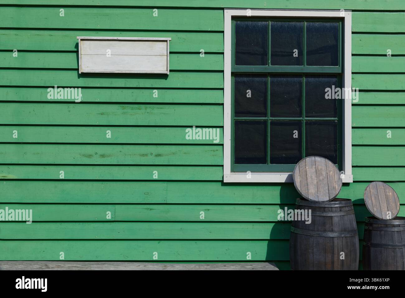 Gebäude aus Holz Wand schließen Foto Stockfoto