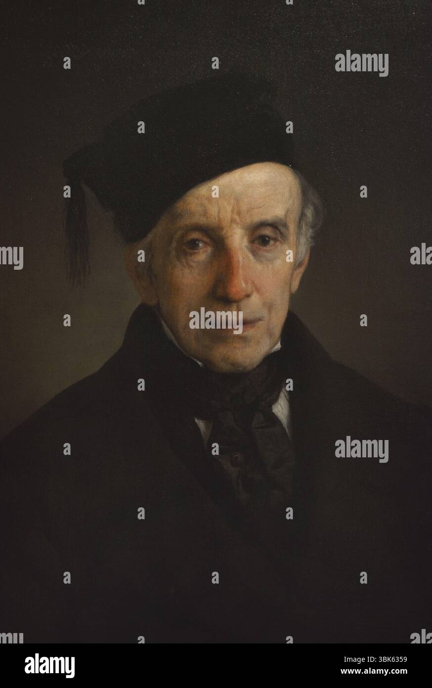 Giovanni Battista Morosini (1782-1874). Österreichischer Rechtsanwalt und Politiker ab 1842 (Verzicht auf Schweizer Staatsbürgerschaft 1860). Porträt von Francesco Hayez (1791-1882), 1875. Öl auf Leinwand, 60 x 52 cm. Detail. Moderne Kunstgalerie, Mailand, Italien. Stockfoto