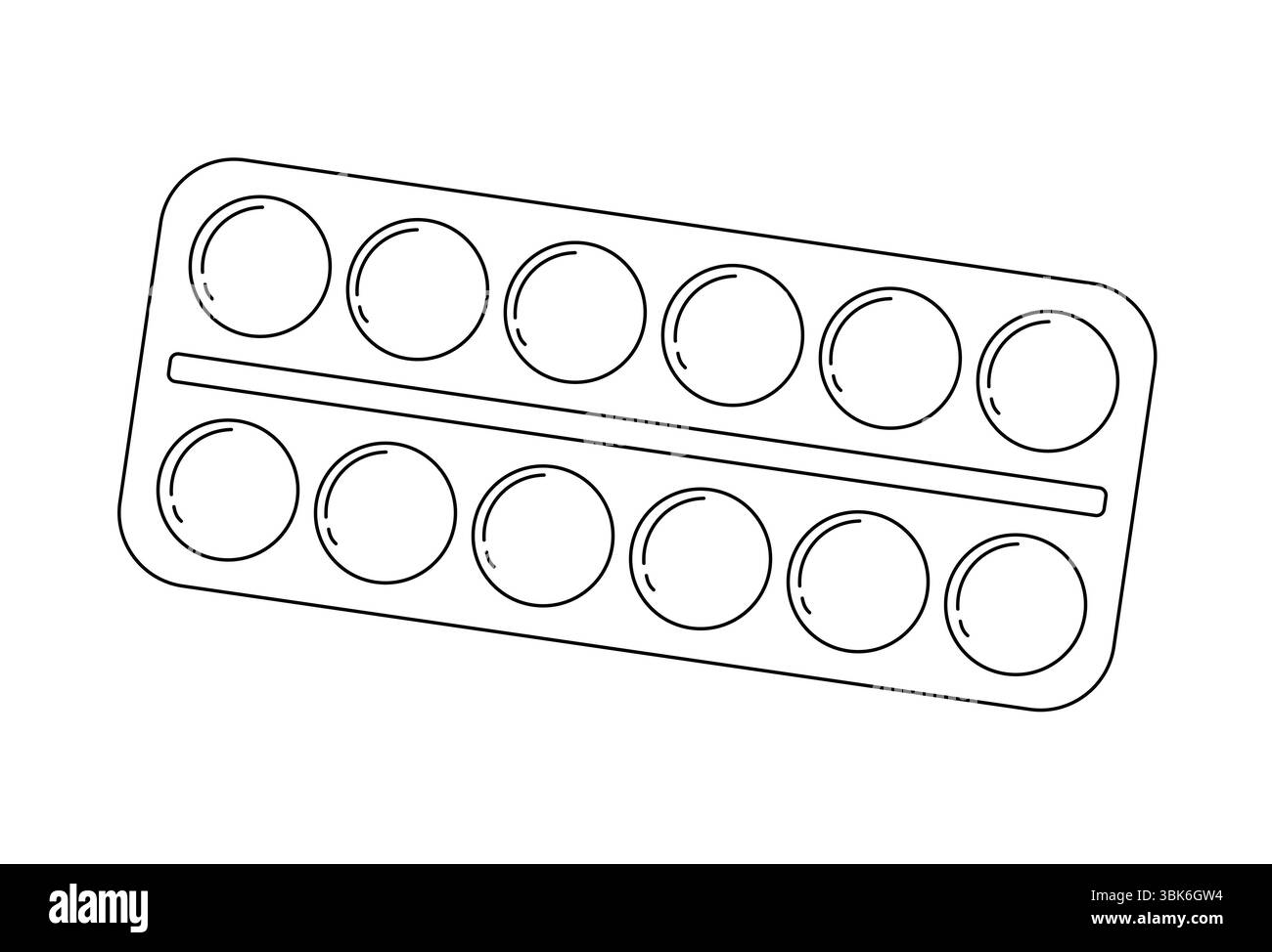 Farben Box Art liefern einfache Umrisse Hand gezeichnete Illustration, Kinder Malmaterial, Schule stationäre Objekt, Back-to-School Konzept, Malwerkzeug Stock Vektor