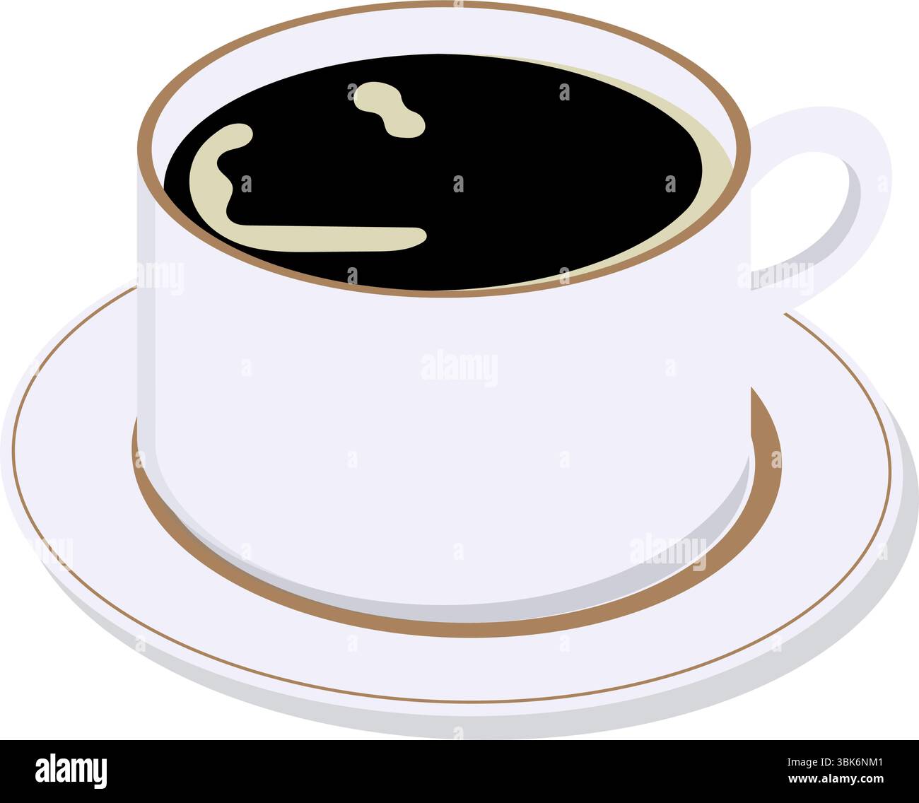 Kaffeetasse und Untertasse. Vektor Stock Vektor