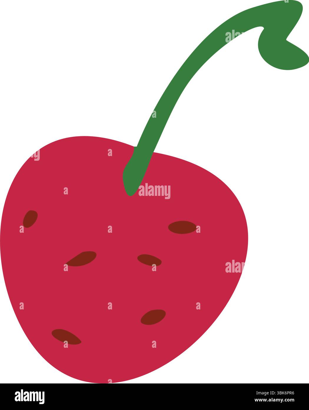 Rote Kirsche mit Stiel. Vektor Stock Vektor