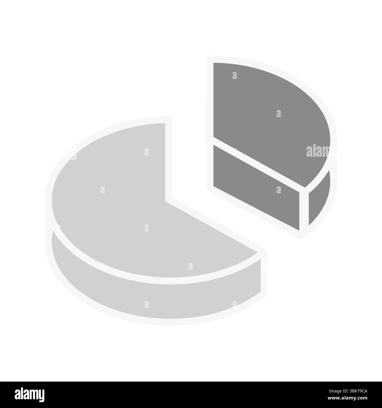 Zusammengesetztes Bild des grauen Kreisdiagramms Stockfoto