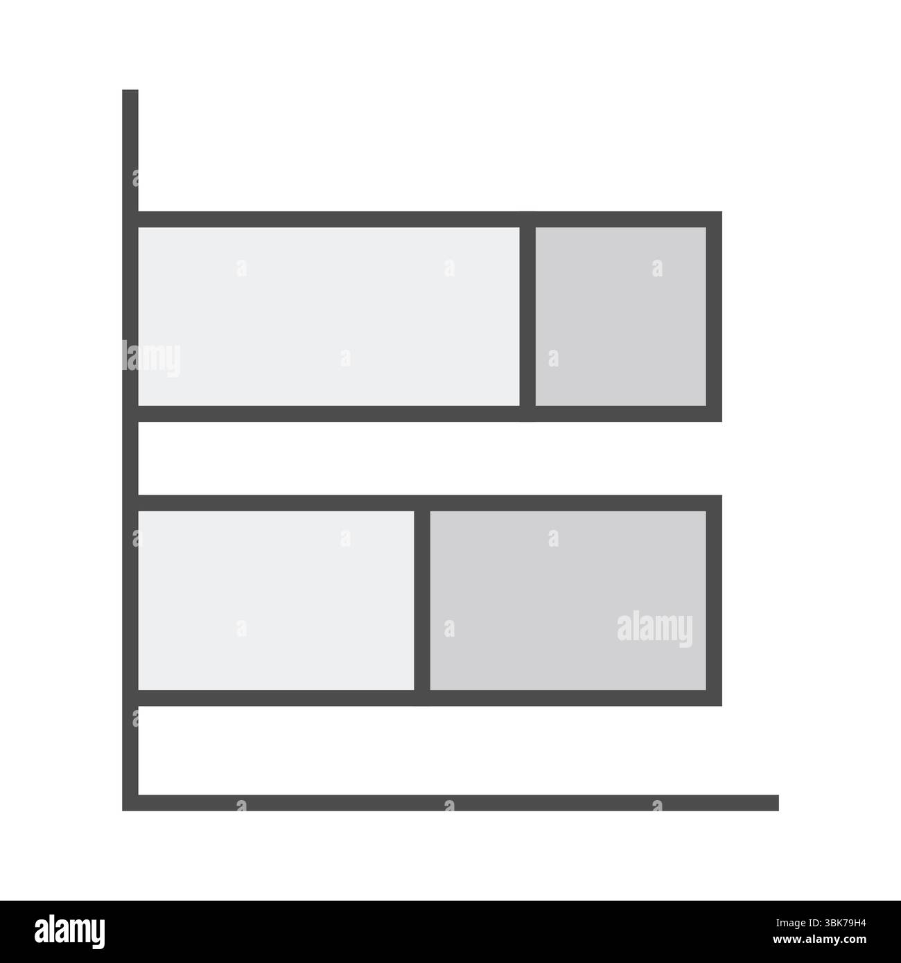 Digital generiertes Bild des Balkendiagramms Stockfoto