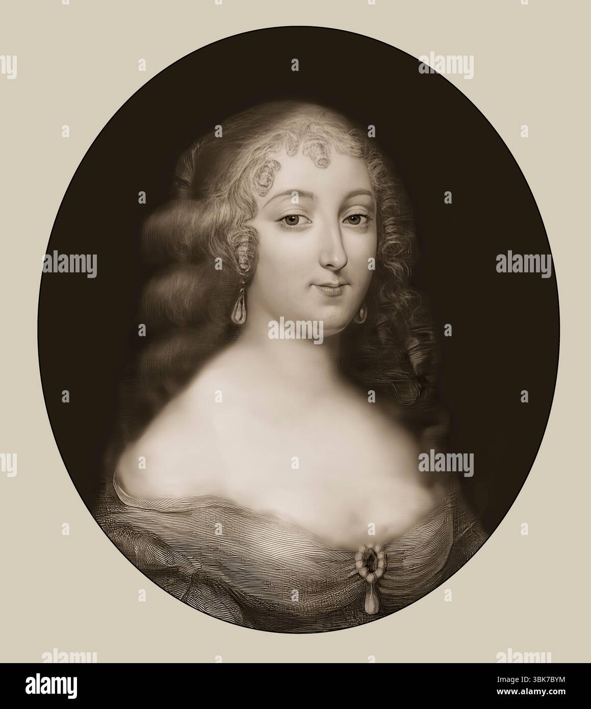 Jeanne Marguerite de Brehant de Mauron, Marquise de Sévigné, 1659 - 1737 Stockfoto