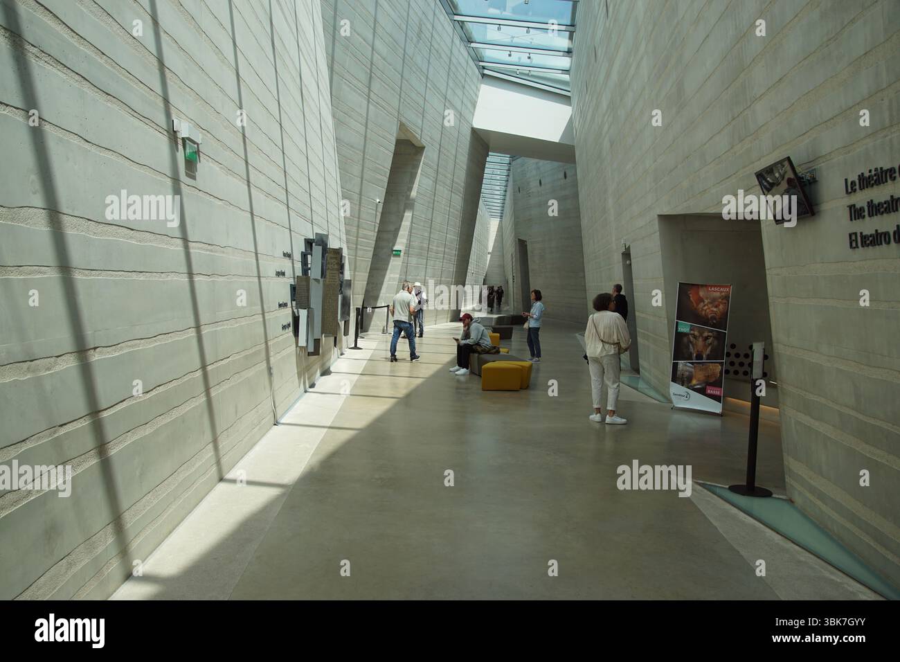 Innenraum des Internationalen Zentrums für Höhlenkunst (Lascaux IV), Montignac, Dordogne, Frankreich, Juni. Stockfoto